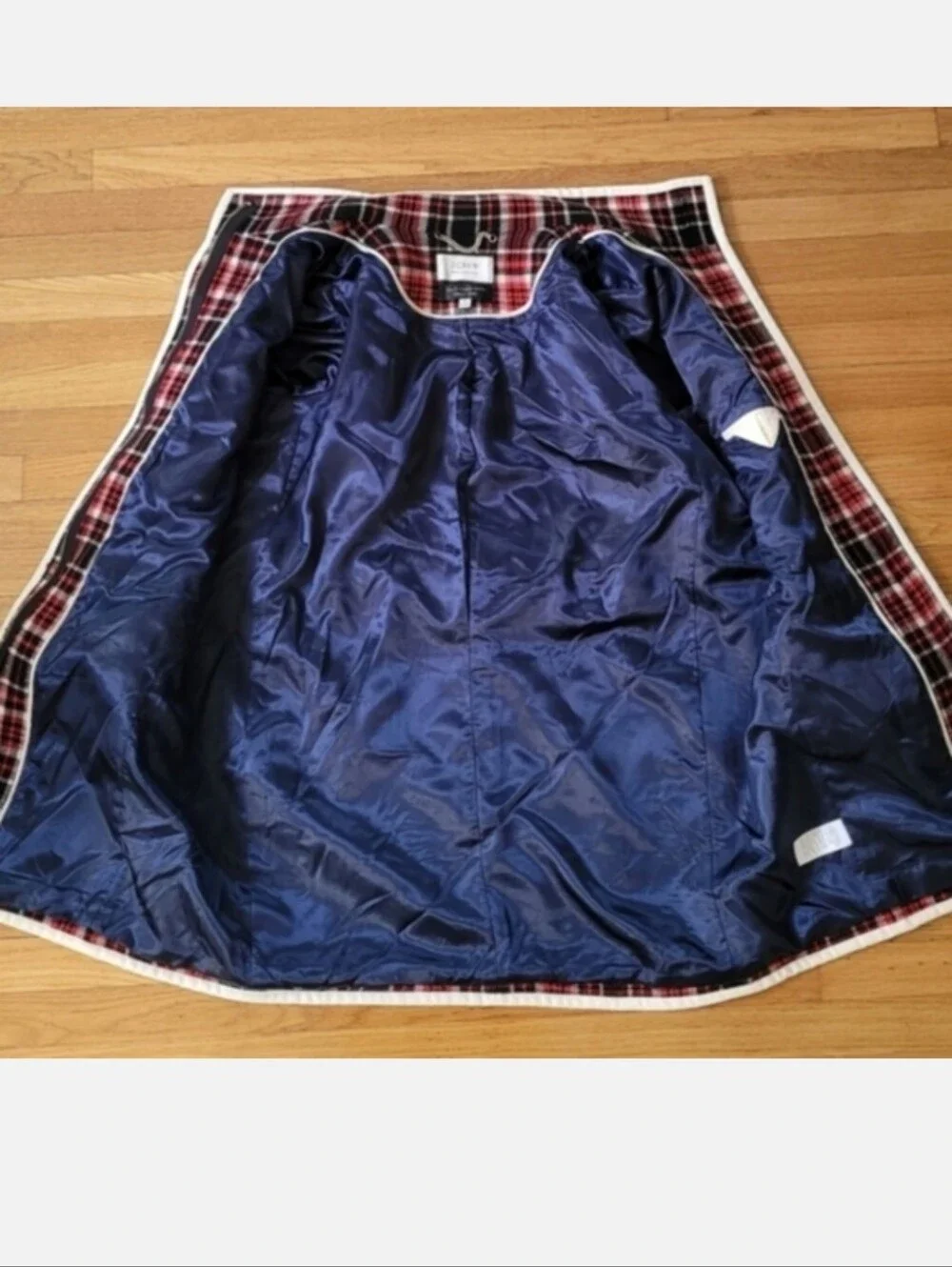 JCREW COLLECTION CAR COAT IN WINTER PLAID ITALIAN STADIUM COAT